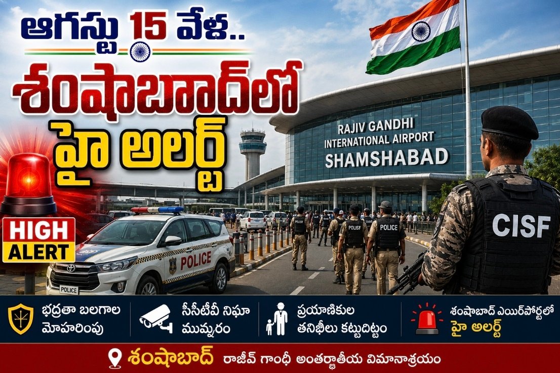 ఆగస్టు 15 వేళ.. శంషాబాద్‌లో హై అలర్ట్‌